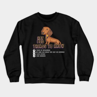 Cute Adorable Doxie Red Dachshund with kerchief hot dog Crewneck Sweatshirt